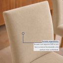 Ver imagem 5 de Conjunto de Mesa de Jantar 6 Lugares com Tampo de Vidro Cinamomo e Off White