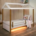 Ver imagem 1 de Cama Casa Elisa Branco/Mel c/ Colchão