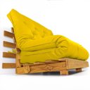 Ver imagem 2 de Sofá Cama Casal Futon Tokio Amarelo Madeira Maciça Cor Mel