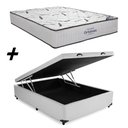 Ver imagem 1 de Cama Box Baú Casal + Colchão Ortobom Highfoam Espuma HR 45 High Resilience 68x138x188