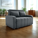 Ver mais imagens de Sofa Cama 2 Lugares 138 Cm Amora New Veludo E425 Cinza Milani Store