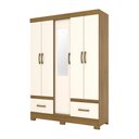 Ver imagem 2 de Guarda Roupa Casal 05 Portas 02 Gavetas Chale Briz Nature Off White