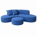Ver imagem 2 de Sofá Virgínia 2,5m Estofado Suede Moderno Confortável Luxo
