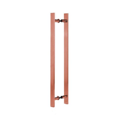 Puxador Duplo Alumínio 80cm Porta Pivotante Rose