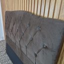 Ver imagem 1 de Cabeceira Queen para Cama Box Cristal 160cm Marrom Escuro