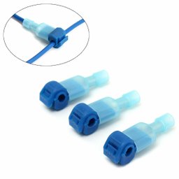 100un Conector Derivação T Azul 1,5 a 2,5mm Emenda Rápida - 4