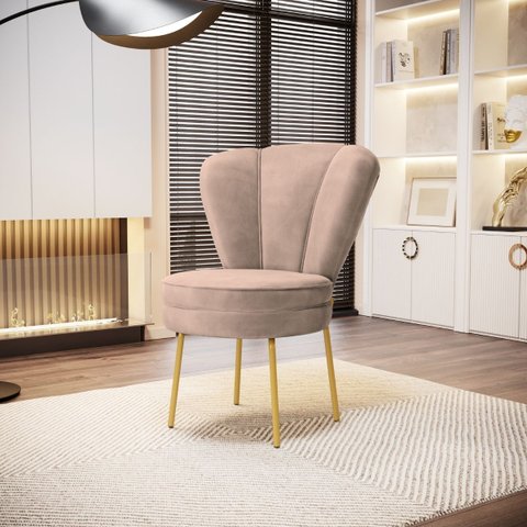 Cadeira para Recepção Moderna Sala de Espera Ergonômica Tecido Veludo Confortável Pés de Ferro