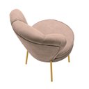Ver imagem 7 de Cadeira para Recepção Moderna Sala de Espera Ergonômica Tecido Veludo Confortável Pés de Ferro