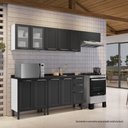 Ver imagem 5 de Conjunto 2 Armários de Cozinha Aéreos Itatiaia Aço 3 Portas Florença Grafite/Branco
