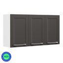 Ver imagem 2 de Conjunto 2 Armários de Cozinha Aéreos Itatiaia Aço 3 Portas Florença Grafite/Branco