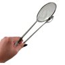 KIT 3 ESCUMADEIRA COM PINÇA E PENEIRA PEGADOR JAPONÊS DE AÇO INOX 28CM FRITURA PASTEL - 4