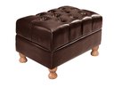Ver imagem 7 de Poltrona Com Puff Capitonê Chesterfield Luís Xv - Couríssimo Café