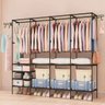 Guarda Roupa Aberto Metal Forte Portátil Organizador com 4 Colunas - Closet Moderno - 7