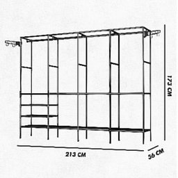 Guarda-roupa Organizador com 4 Colunas - Closet Moderno - 2
