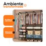 Guarda Roupa Aberto Metal Forte Portátil Organizador com 4 Colunas - Closet Moderno - 2