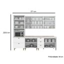 Ver imagem 1 de Kit Cozinha Henn 7 Peças Americana C/ Pés C5p52 Branco