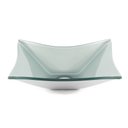 Ver imagem 1 de Cuba de Vidro P/ Banheiro Lavabo Retangular + Válvula Click:prata