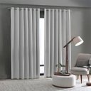 Ver imagem 1 de Cortina Tecido Blackout 100% 5,40 X 2,70 Cm Linen Cinza Ilhós
