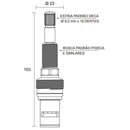 Reparo 1/4 Volta para Registro Pressão Deca - Blukit - 3
