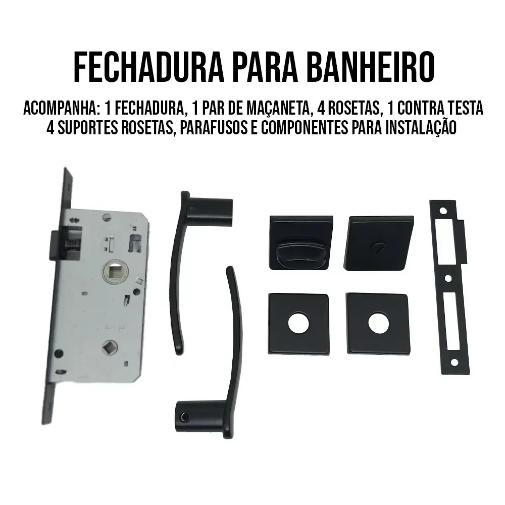 Fechadura Classic 3100 Ros. Quadrada Wc Black - 5