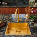 Ver imagem 3 de Kit Cuba Simples Gourmet 44x44 Inox 304 com Torneira 2 Saídas Misturador Brinovar Luxo