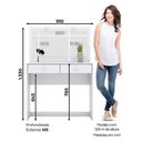 Ver mais imagens de Guarda Roupa Solteiro Caju 4 Portas e Penteadeira Daila com Led Branco - Henn