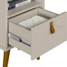 Kit Cabeceira Casal 240cm Celine Com Mesa De Cabeceira 01 Gaveta Loreta L05 Off White - Lyam Decor - 15