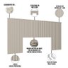 Kit Cabeceira Casal 240cm Celine Com Mesa De Cabeceira 01 Gaveta Loreta L05 Off White - Lyam Decor - 6