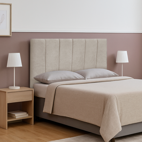 Cabeceira Casal 1,60cm Queen Laura Suede:Bege