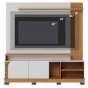 Ver imagem 2 de Painel para TV até 75" 2 Portas Jussara Off White Matte/Freijó