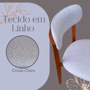 Ver imagem 6 de Combo 2 Cadeiras de Jantar Maya Estofada Linho Cinza-Claro Design Moderno