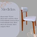 Ver imagem 7 de Combo 2 Cadeiras de Jantar Maya Estofada Linho Cinza-Claro Design Moderno