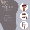 Ver mais imagens de Combo 2 Cadeiras de Jantar Maya Estofada Linho Cinza-Claro Design Moderno