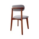 Ver imagem 4 de Combo 2 Cadeiras de Jantar Maya Estofada Linho Cinza-Claro Design Moderno