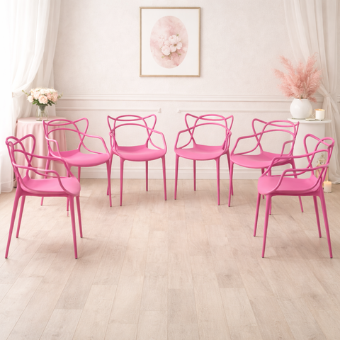 Cadeira Allegra Rosa - Kit com 6