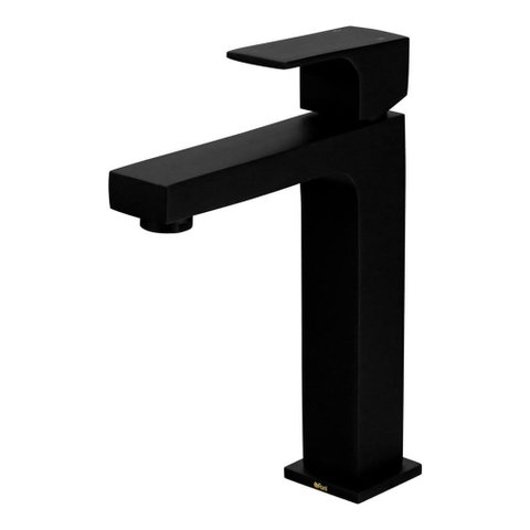 Misturador Monocomando de Mesa Lavatório Bica Média Retta 3/4" Black Fosco (6876 Bk-330)