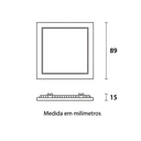 Ver imagem 3 de Painel Led 3,5w Embutir Quadrado 6500k 9cm 80416004 Iluminação Blumenau