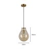 Lustre Pendente Skylight Tommy 3039 E27 Bivolt Bronze/conhaque - 4
