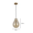 Ver imagem 4 de Lustre Pendente Skylight Tommy 3039 E27 Bivolt Bronze/conhaque