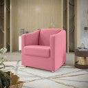 Ver imagem 2 de Poltrona Decorativa Bia Suede Rosa Dal Poz Estofados