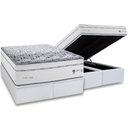 Ver imagem 1 de Conjunto Box Baú Queen: Colchão Molas Herval Ensacadas Maxspring C1723 + Base Crc Linhão White (