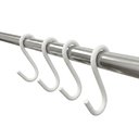 Ver imagem 1 de Kit 10 Ganchinhos Branco S Pendurar Forte Organizador Multiuso Camping Casa