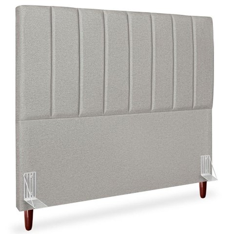 Cabeceira Casal 140cm Arlla Linho Cinza Rm Cinza