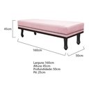 Ver imagem 3 de Kit Cabeceira E Calçadeira Queen P02 160cm Rosa Bebê