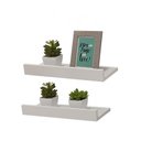 Ver imagem 2 de Kit 2 Prateleiras Porta Quadros 30 X 10cm Branca Suporte Invisível