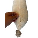 Ver imagem 3 de Capa de Almofada Rustica em Algodão 4 Listras com Pompom Caqui/cru