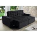 Ver imagem 1 de Sofá Londres 220cm Retrátil Reclinável Preto – Ws