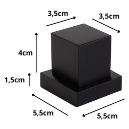 Kit Pra Banheiro Quadrado Preto Fosco 6 Peças Acabamentos - 3