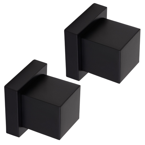 Kit Pra Banheiro Quadrado Preto Fosco 6 Peças Acabamentos