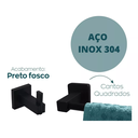 Ver imagem 7 de Kit Pra Banheiro Quadrado Preto Fosco 6 Peças Acabamentos